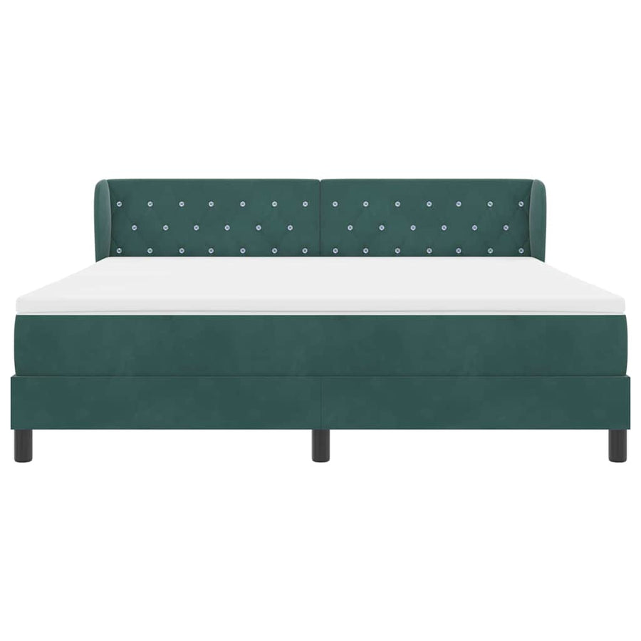 Boxspringbed met hoofdeinde Donkergroen 180 x 200 cm Fluweel