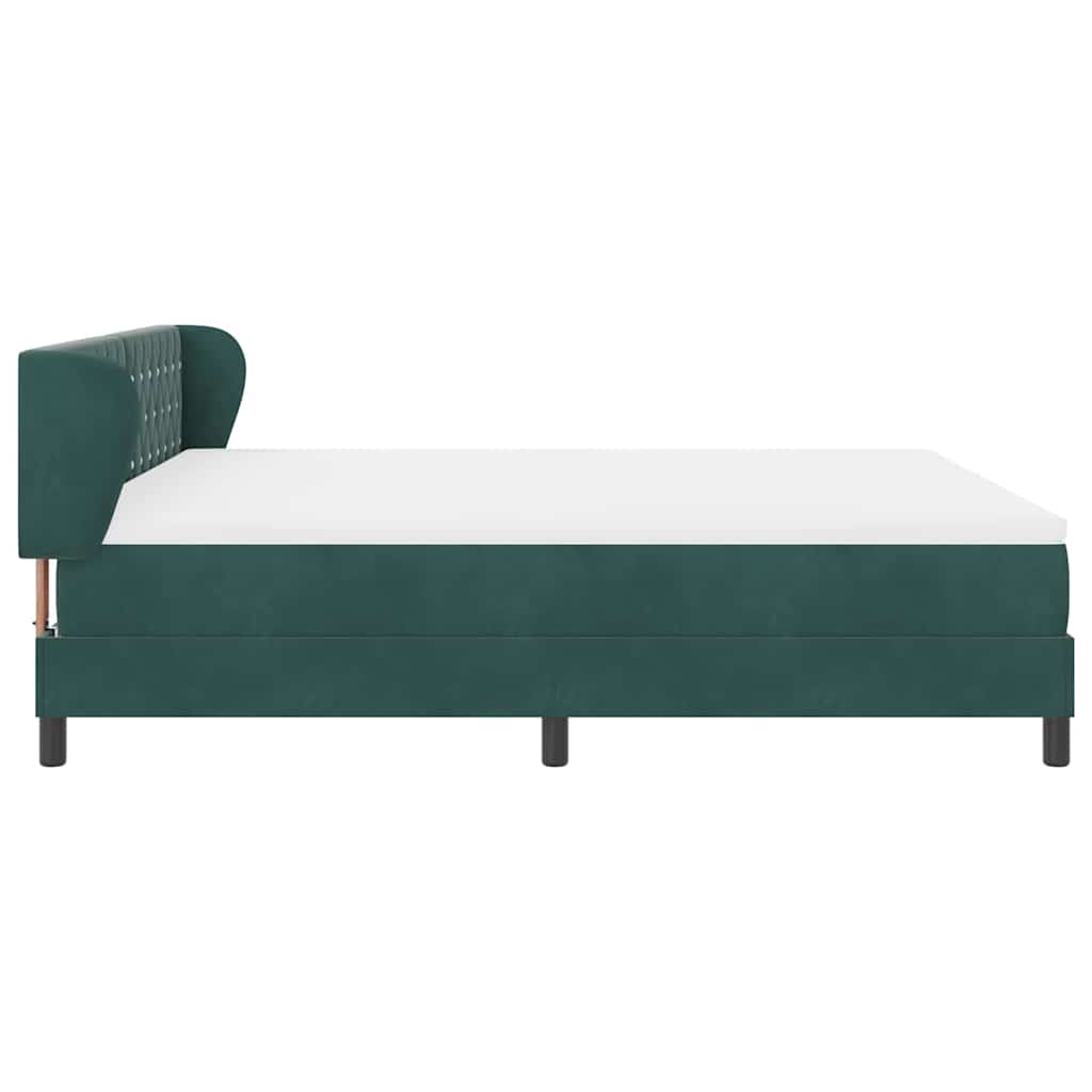 Boxspringbed met hoofdeinde Donkergroen 180 x 200 cm Fluweel