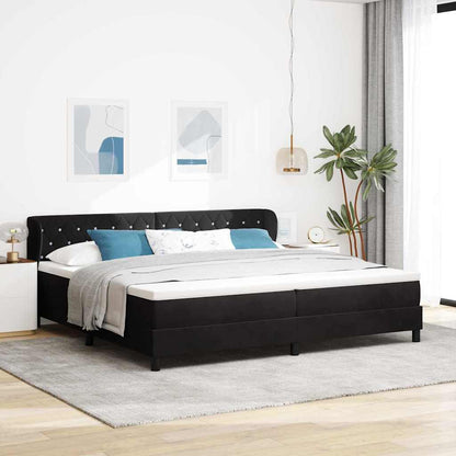 Boxspringbed met matras Zwart 200 x 200 cm Fluweel