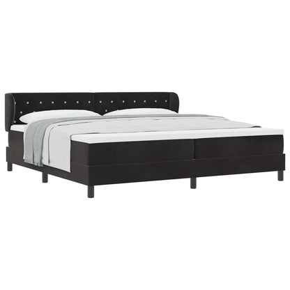 Boxspringbed met matras Zwart 200 x 200 cm Fluweel
