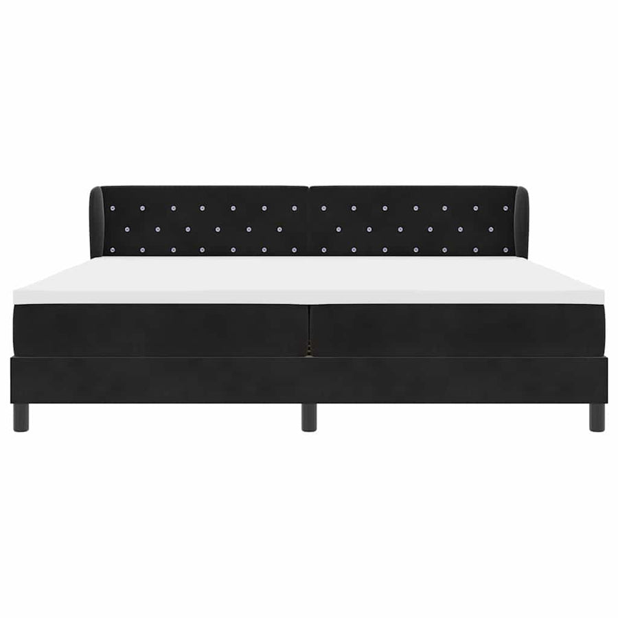 Boxspringbed met matras Zwart 200 x 200 cm Fluweel
