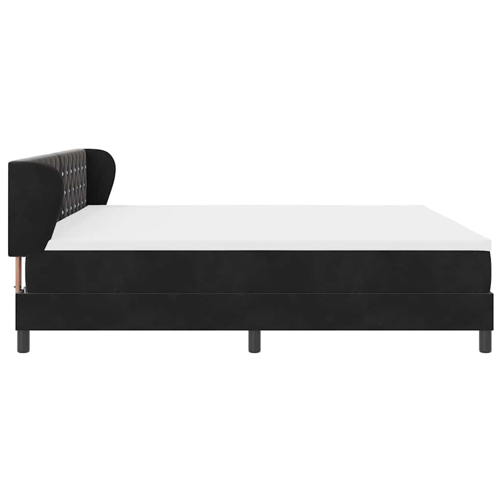 Boxspringbed met matras Zwart 200 x 200 cm Fluweel