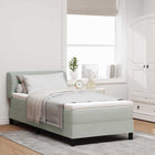 Boxspringbed lichtgrijs 80x200 cm fluweel
