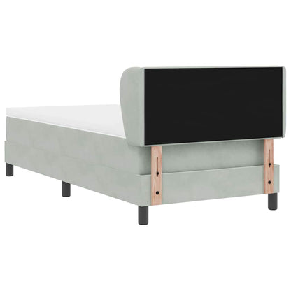 Boxspringbed met hoofdeinde Lichtgrijs 80 x 200 cm Fluweel