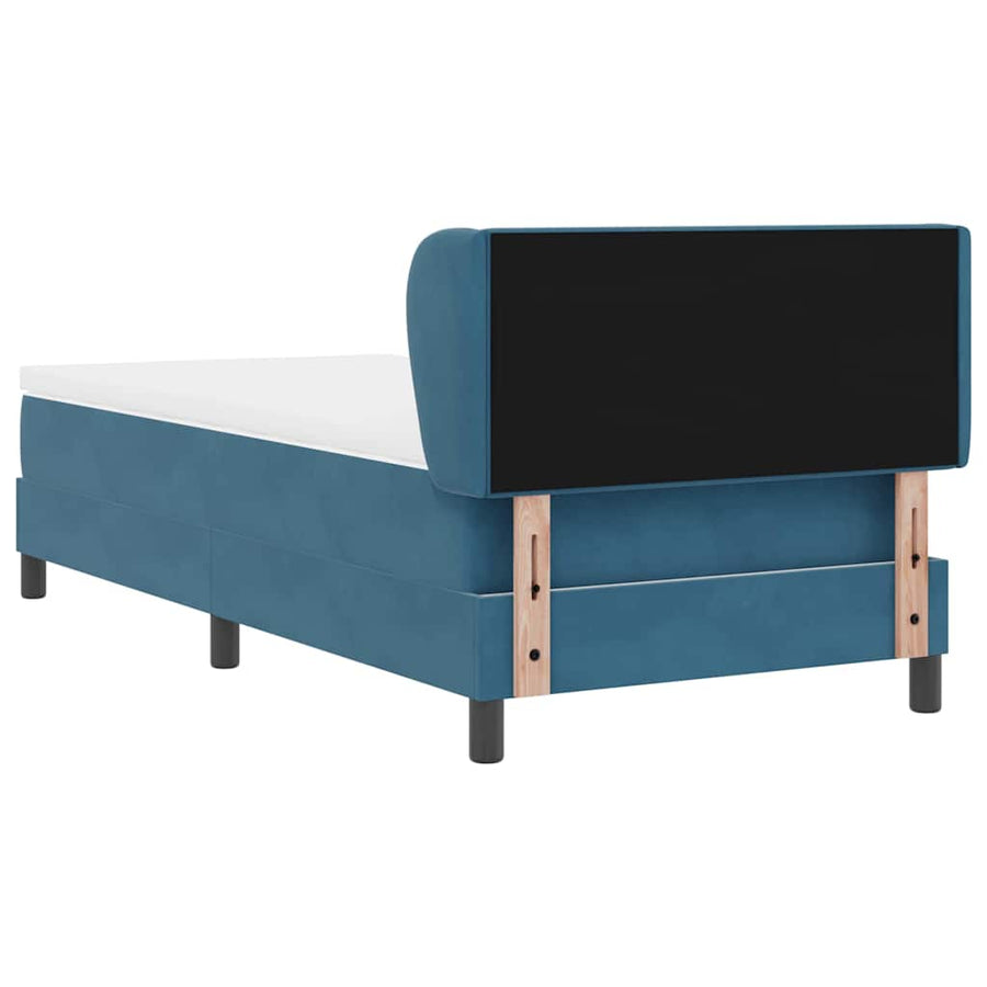 Boxspringbed met hoofdeinde Donkerblauw 80 x 200 cm Fluweel