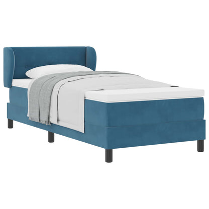 Boxspringbed met hoofdeinde Donkerblauw 100 x 200 cm Fluweel