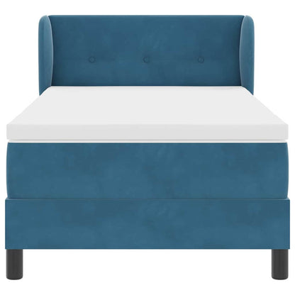 Boxspringbed met hoofdeinde Donkerblauw 100 x 200 cm Fluweel