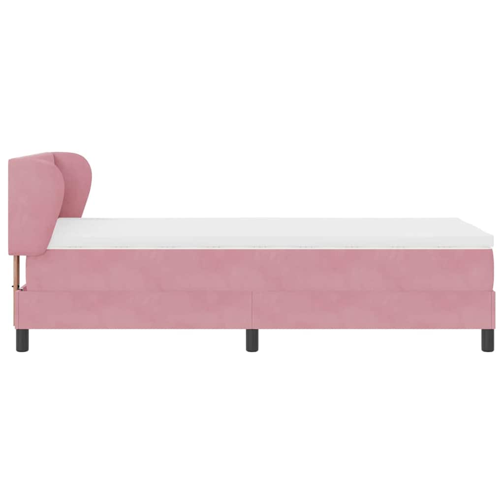 Boxspringbed met hoofdeinde Roze 100 x 200 cm Fluweel