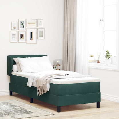 Boxspringbed met hoofdeinde Donkergroen 80 x 200 cm Fluweel