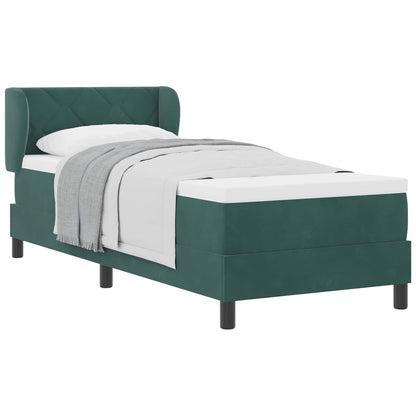Boxspringbed met hoofdeinde Donkergroen 80 x 200 cm Fluweel