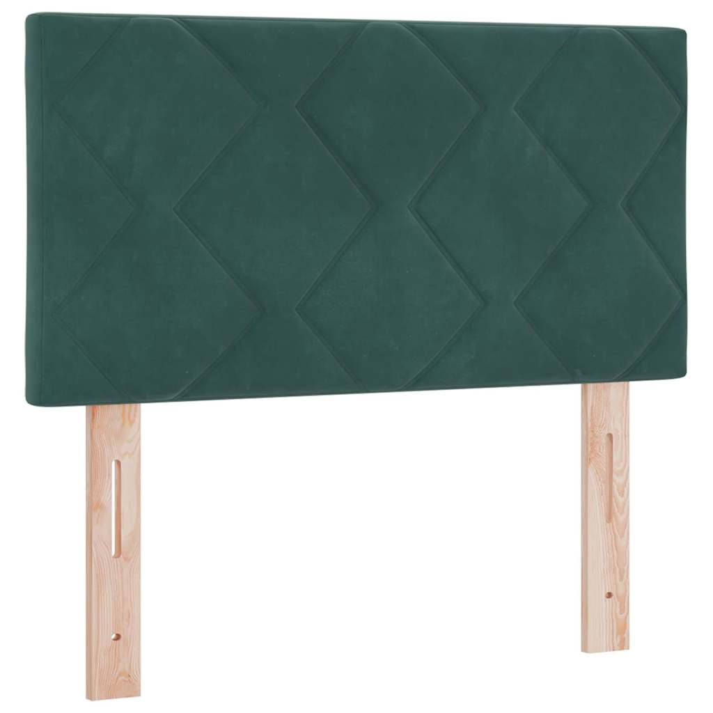 Boxspringbed met hoofdeinde Donkergroen 80 x 200 cm Fluweel