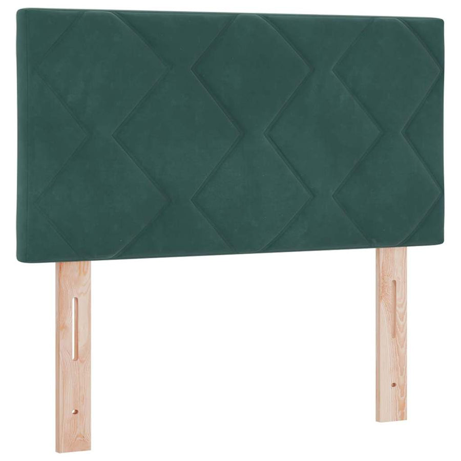 Boxspringbed met hoofdeinde Donkergroen 80 x 200 cm Fluweel