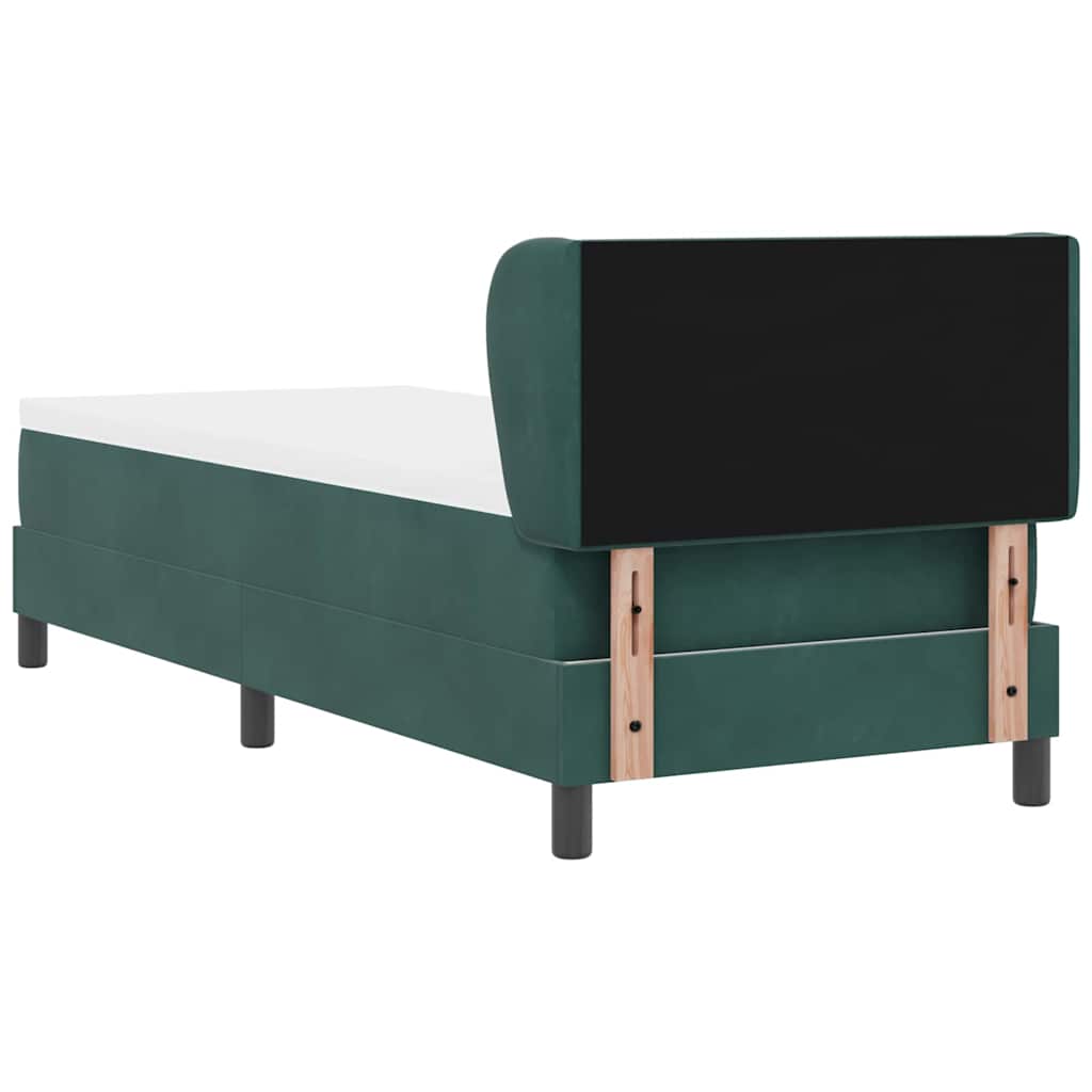 Boxspringbed met hoofdeinde Donkergroen 80 x 200 cm Fluweel