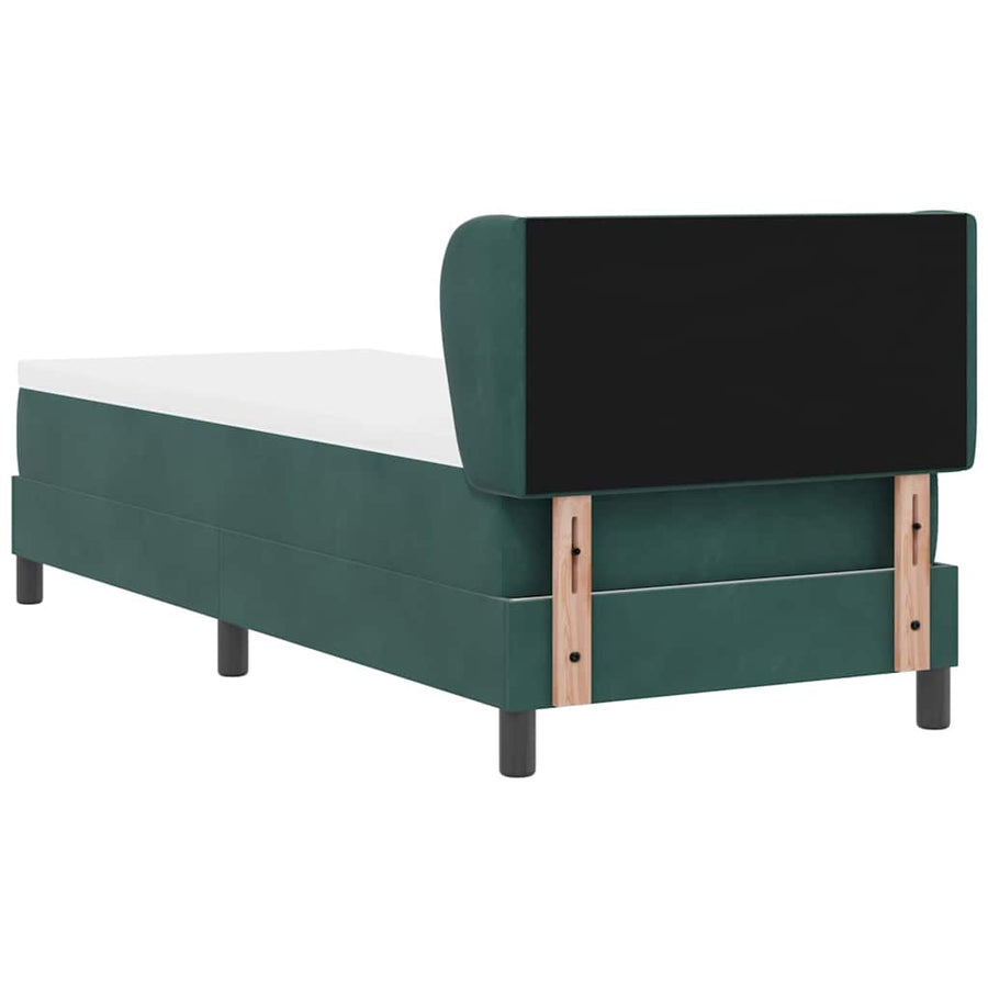 Boxspringbed met hoofdeinde Donkergroen 80 x 200 cm Fluweel