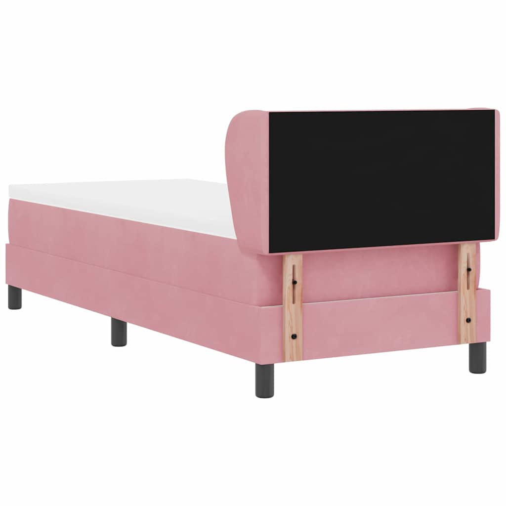 Boxspringbed met hoofdeinde Roze 80 x 200 cm Fluweel