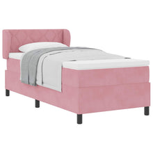 Boxspringbed met hoofdeinde Roze 90 x 200 cm Fluweel