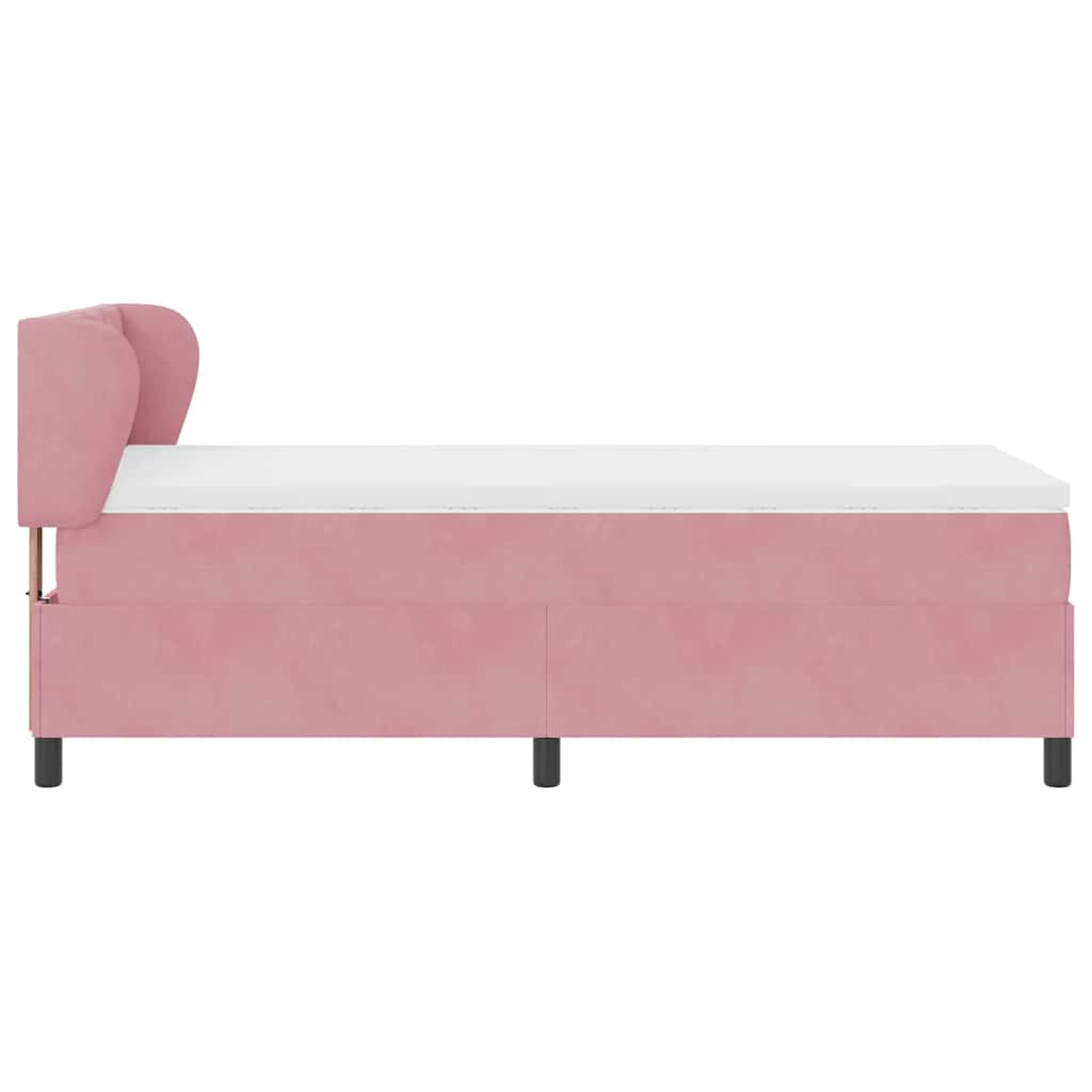 Boxspringbed met hoofdeinde Roze 90 x 200 cm Fluweel
