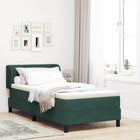 Boxspringbed met hoofdeinde Donkergroen 100 x 200 cm Fluweel