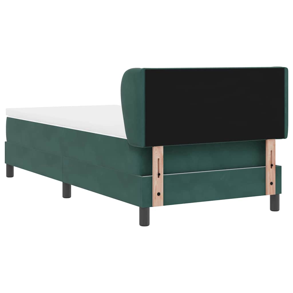 Boxspringbed met hoofdeinde Donkergroen 100 x 200 cm Fluweel