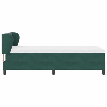Boxspringbed met hoofdeinde Donkergroen 100 x 200 cm Fluweel
