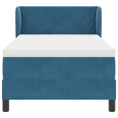 Boxspringbed met hoofdeinde Donkerblauw 100 x 200 cm Fluweel