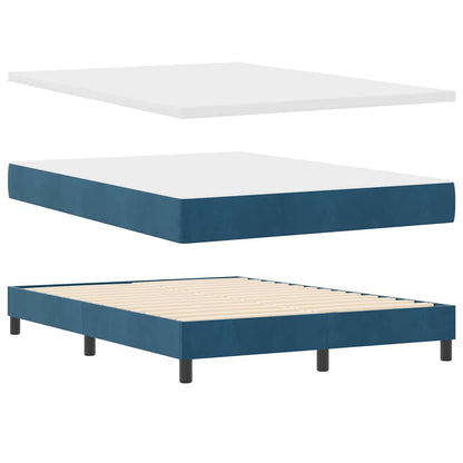 Boxspringbed met hoofdeinde Donkerblauw 140 x 200 cm Fluweel