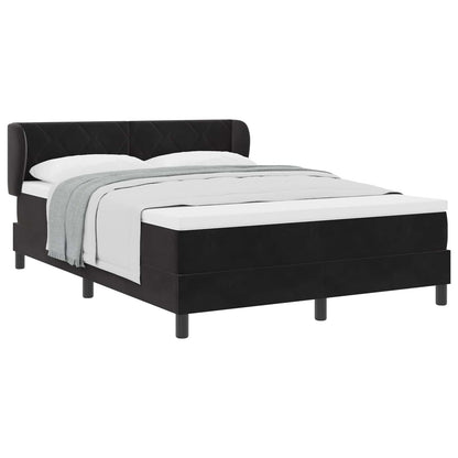 Boxspringbed met hoofdeinde Zwart 160 x 200 cm Fluweel