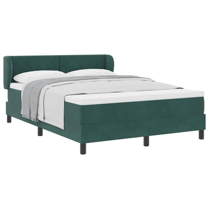 Boxspringbed met hoofdeinde Donkergroen 160 x 200 cm Fluweel