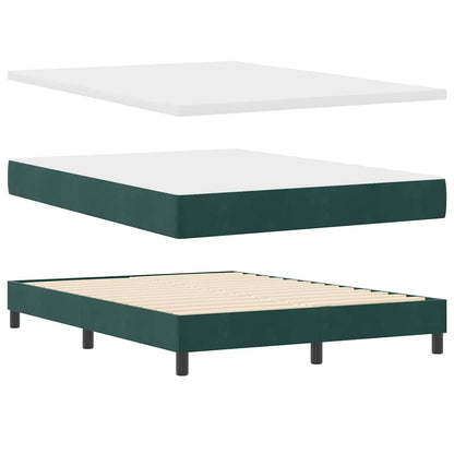 Boxspringbed met hoofdeinde Donkergroen 160 x 200 cm Fluweel