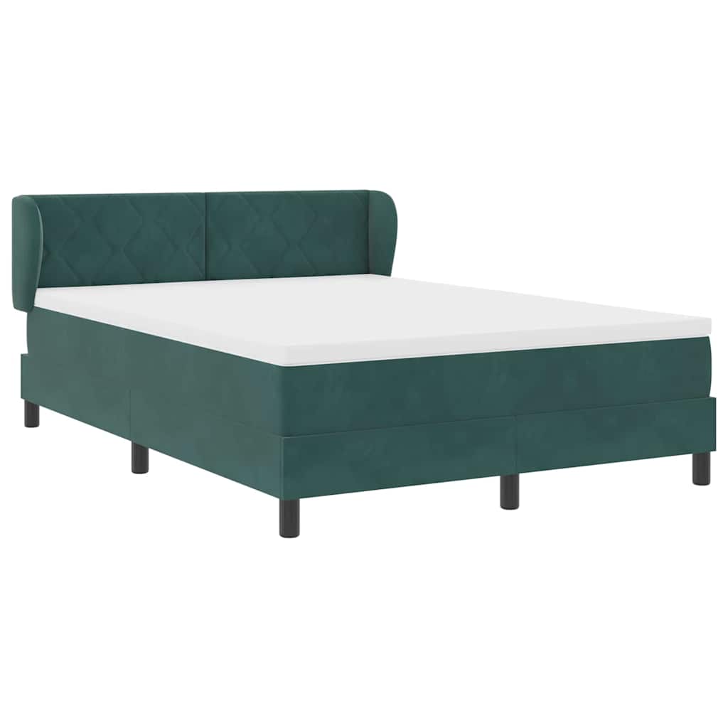 Boxspringbed met hoofdeinde Donkergroen 160 x 200 cm Fluweel