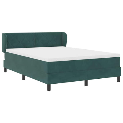 Boxspringbed met hoofdeinde Donkergroen 160 x 200 cm Fluweel