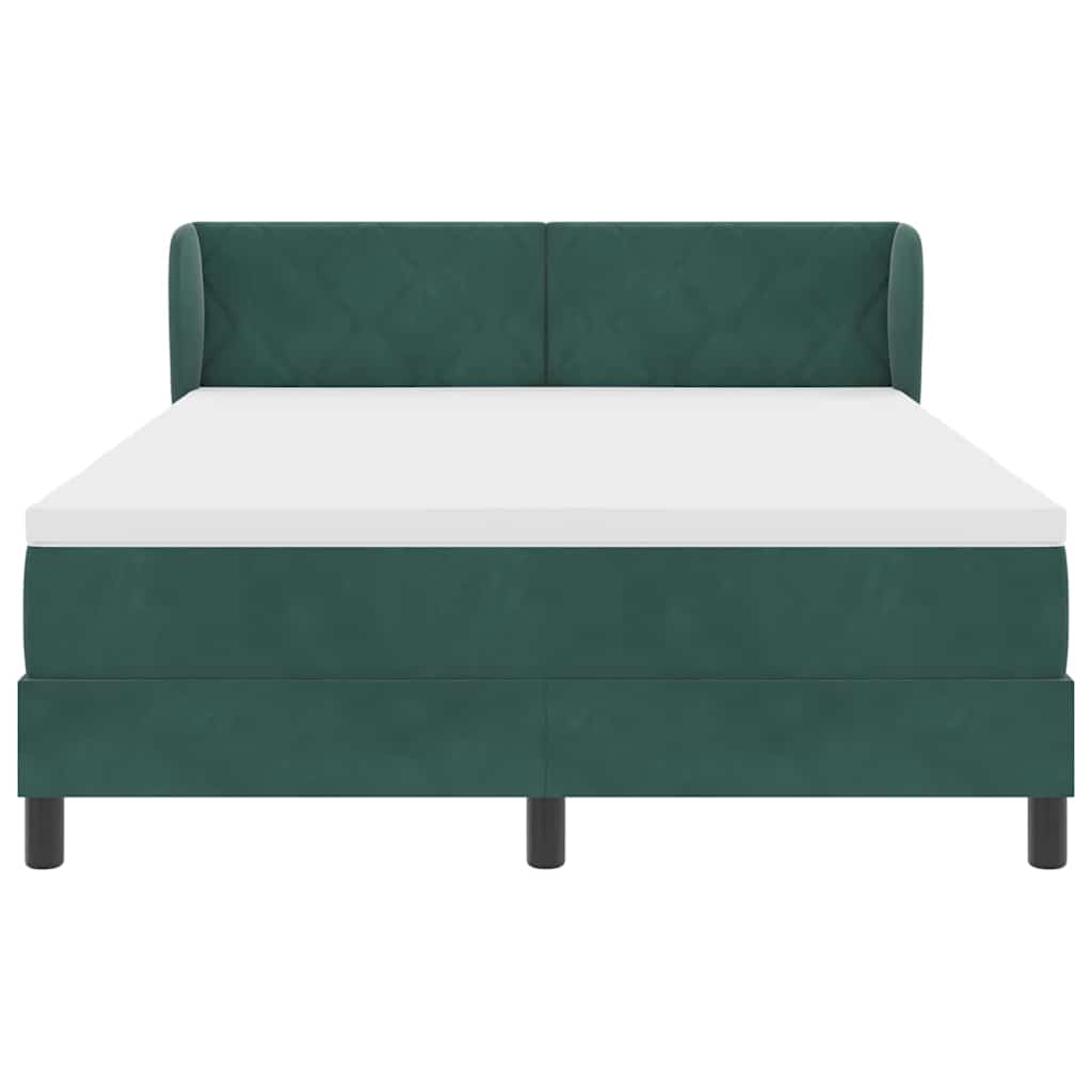 Boxspringbed met hoofdeinde Donkergroen 160 x 200 cm Fluweel