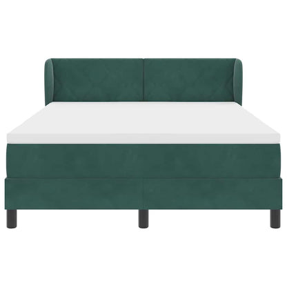 Boxspringbed met hoofdeinde Donkergroen 160 x 200 cm Fluweel