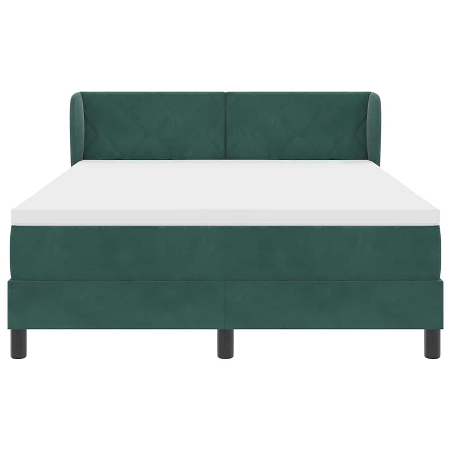 Boxspringbed met hoofdeinde Donkergroen 160 x 200 cm Fluweel