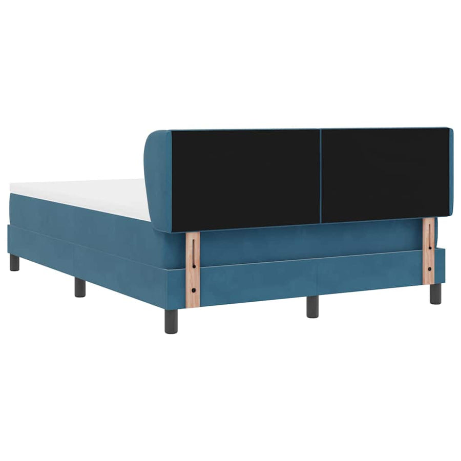 Boxspringbed met hoofdeinde Donkerblauw 160 x 200 cm Fluweel