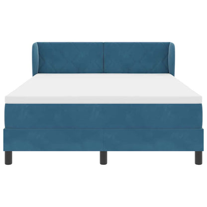 Boxspringbed met hoofdeinde Donkerblauw 160 x 200 cm Fluweel