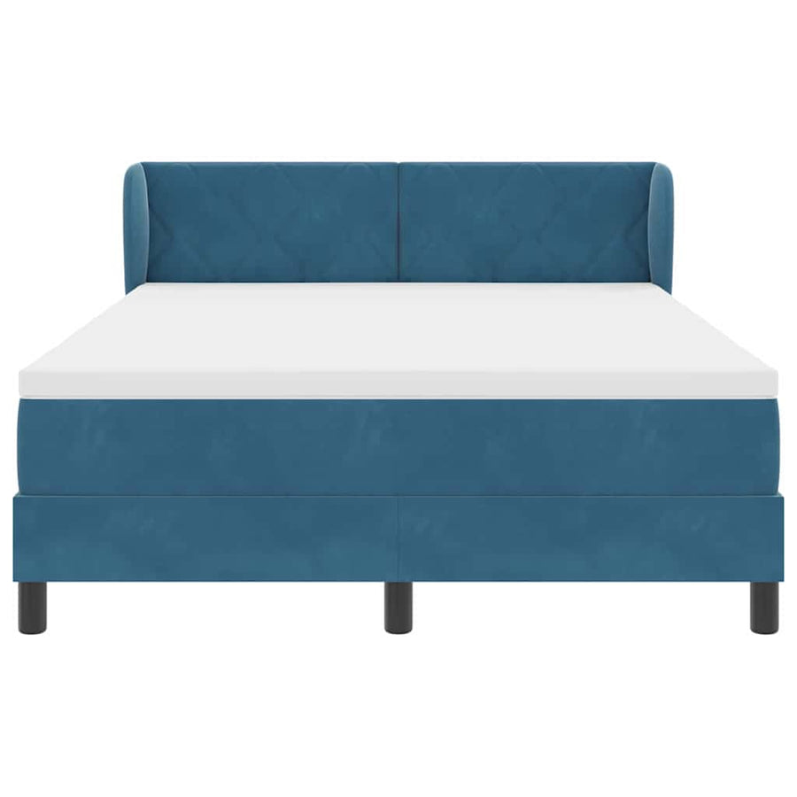 Boxspringbed met hoofdeinde Donkerblauw 160 x 200 cm Fluweel