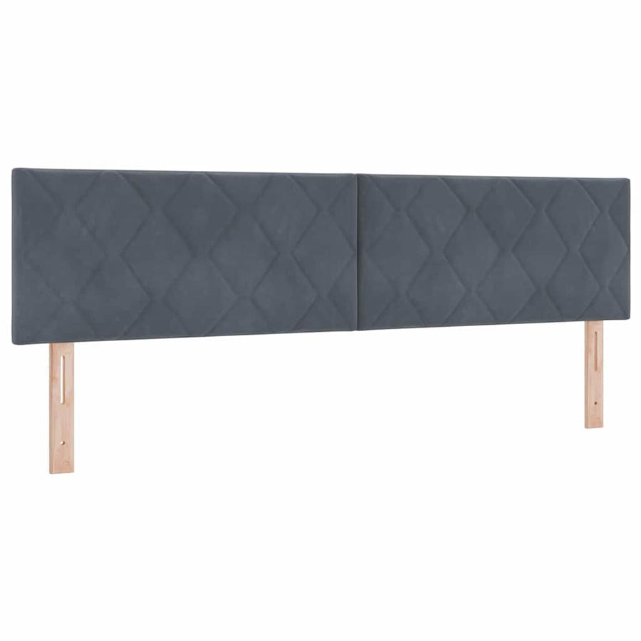 Boxspringbed met hoofdeinde Donkergrijs 180 x 200 cm Fluweel
