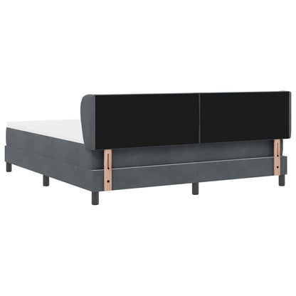 Boxspringbed met hoofdeinde Donkergrijs 180 x 200 cm Fluweel