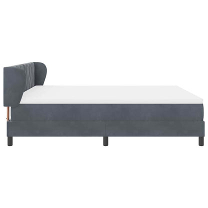 Boxspringbed met hoofdeinde Donkergrijs 180 x 200 cm Fluweel