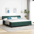 Boxspringbed 200x200 cm donkergroen fluweel