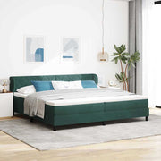 Boxspringbed 200x200 cm donkergroen fluweel