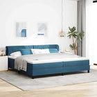 Boxspringbed 200x200 cm donkerblauw fluweel