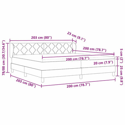 Boxspringbed met hoofdeinde Roze 200 x 200 cm Fluweel