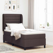 Boxspring bed 80x200 cm donkerbruin stof
