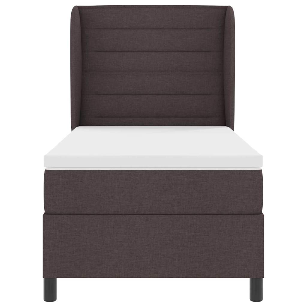 Boxspring bed met matras Donkerbruin 80 x 200 cm Stof