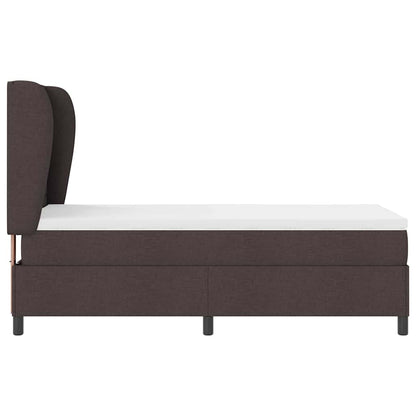 Boxspring bed met matras Donkerbruin 80 x 200 cm Stof