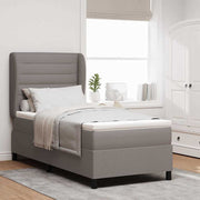 Boxspring bed 80x200 cm taupe stof