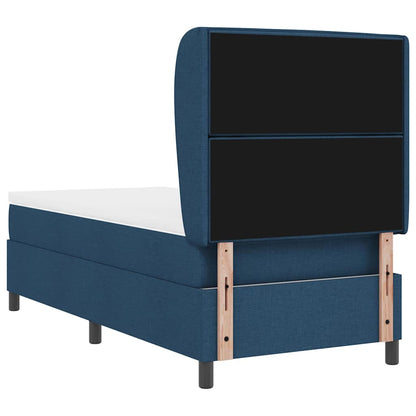 Boxspring bed met matras met hoofdeinde Blauw 80 x 200 cm Stof