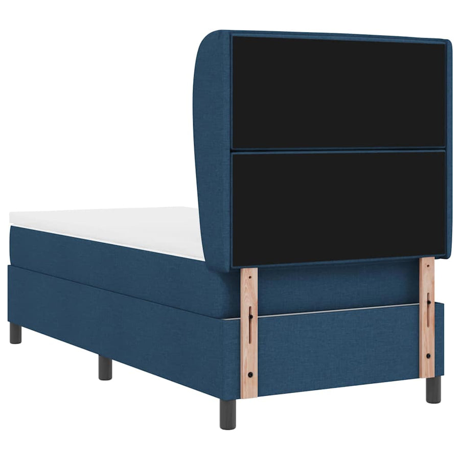 Boxspring bed met matras met hoofdeinde Blauw 80 x 200 cm Stof